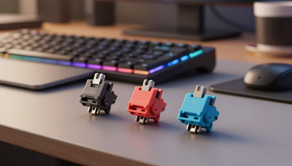 Comparing linear tactile clicky switches